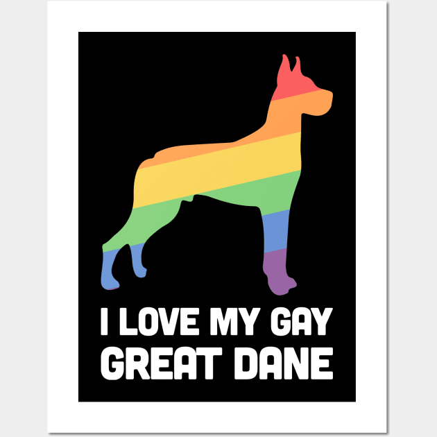 Great Dane - Funny Gay Dog LGBT Pride Wall Art by MeatMan